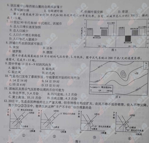 江西高考的文综卷一般都考多少分-求2004-200