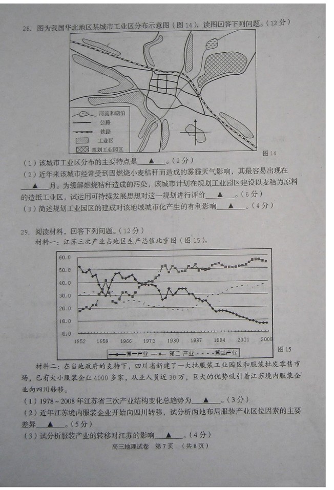 2013徐州高三摸底考试试题