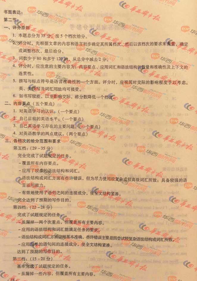 四川卷化学高考题