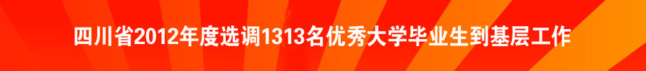 2012四川选调生报名