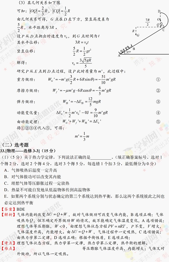 2016年高考全国各省市各科试题及答案