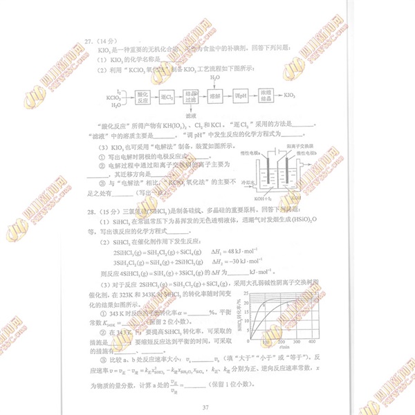 2018年高考理综真题答案