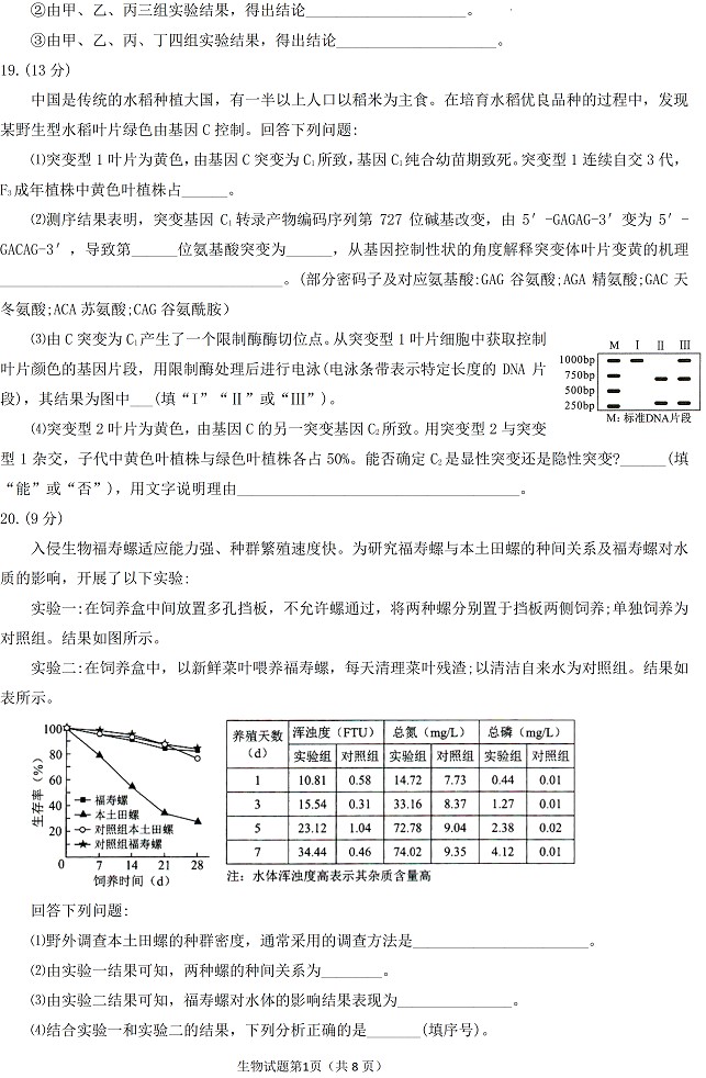 2022年高考真题及答案